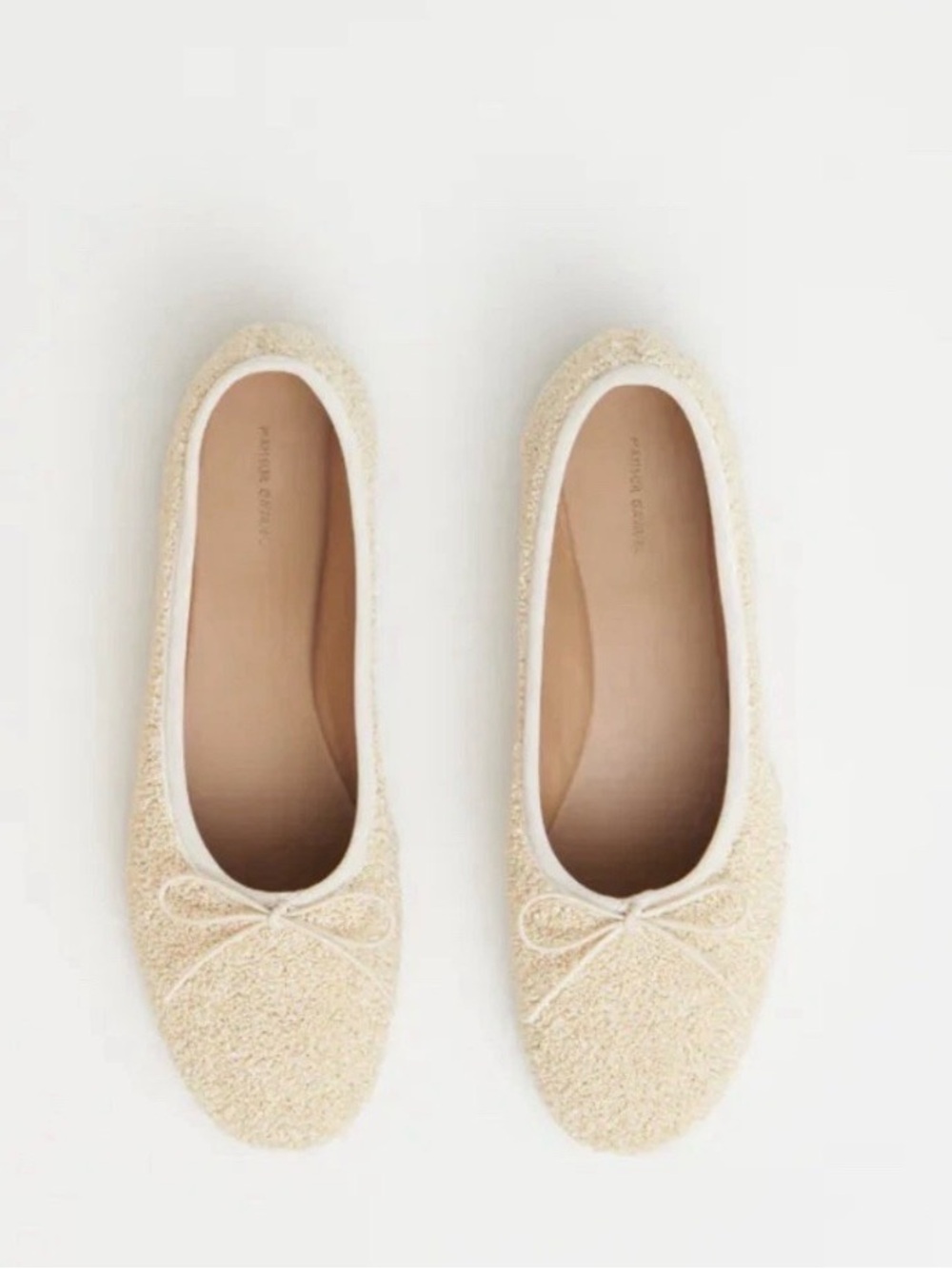 NEW Mansur Gavriel Dream Ballerina Flats Womens Jasmine Textured Raffia EU 39.5